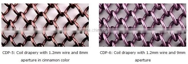 Metal chain mesh for room divider