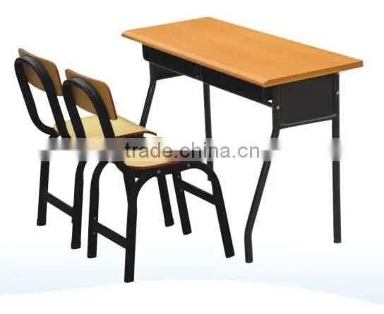 Cheep Detachable 2-person desk & chair school furniture A-130
