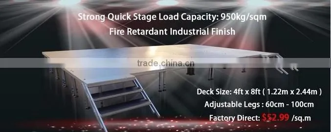 Outdoor event portable stage,modular stage, Concept stage,glass stage