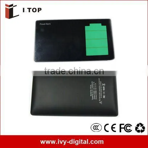 High quality 12000mAh mobile phone power bank with fc ce rohs