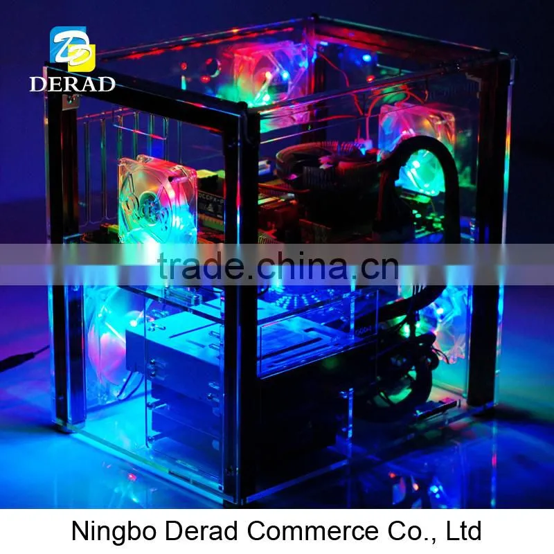 PC-C004L New Hot Sale Extra Large Custom Horizontal Acrylic Display Computer Case Design