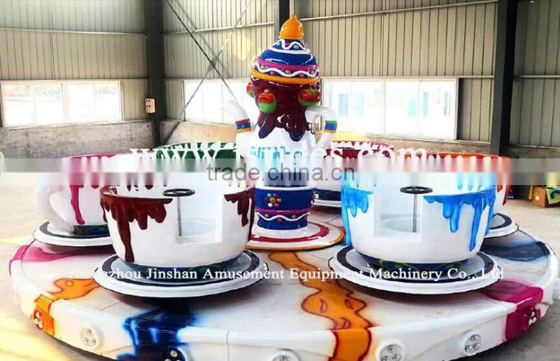 Luxury rotating coffee cup ride manufacture coffee cup ride for family