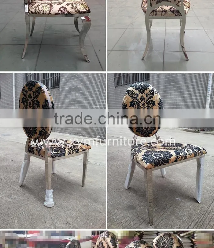 Foshan home used luxury stainless steel dining chair