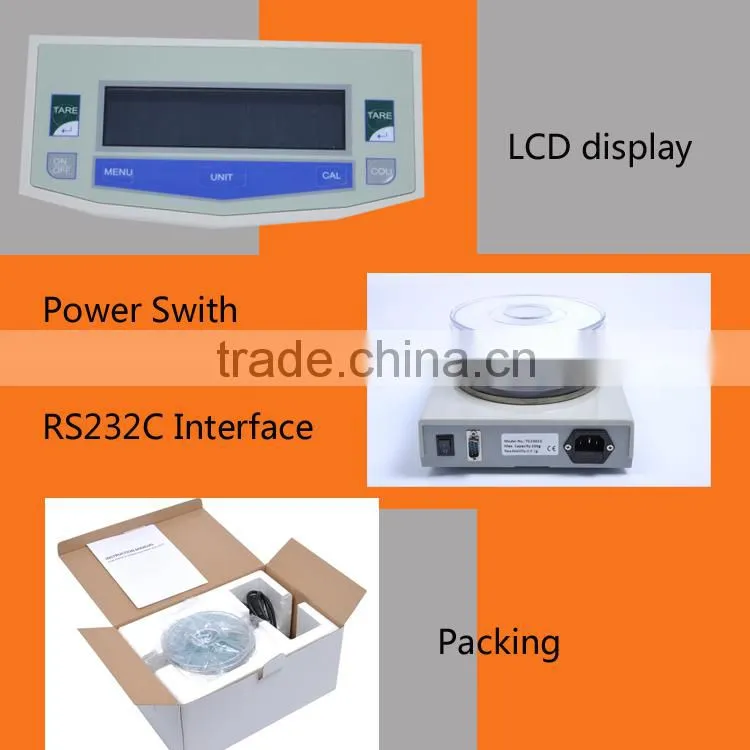 0.01g 500g load cell LCD display gold precision digital scale with windshled