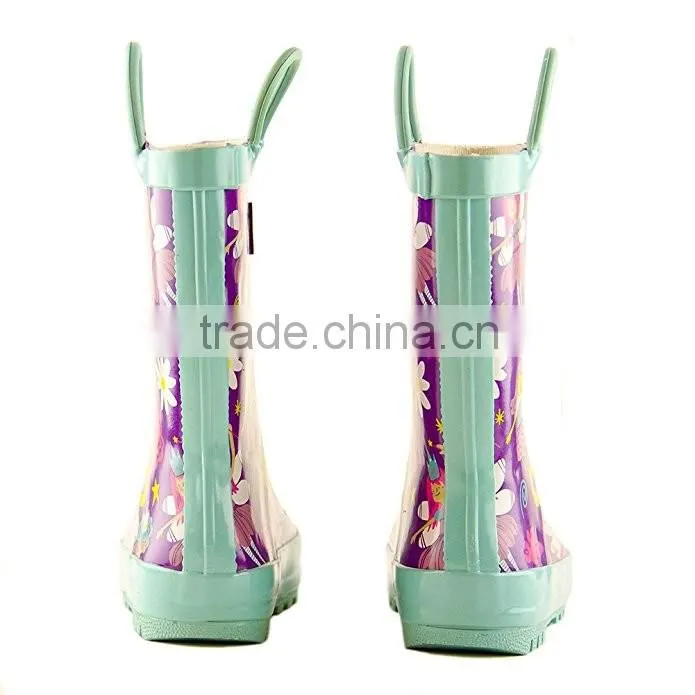 New Fashion Children's Waterproof Rubber Rain Boots in Fun Patterns for girl