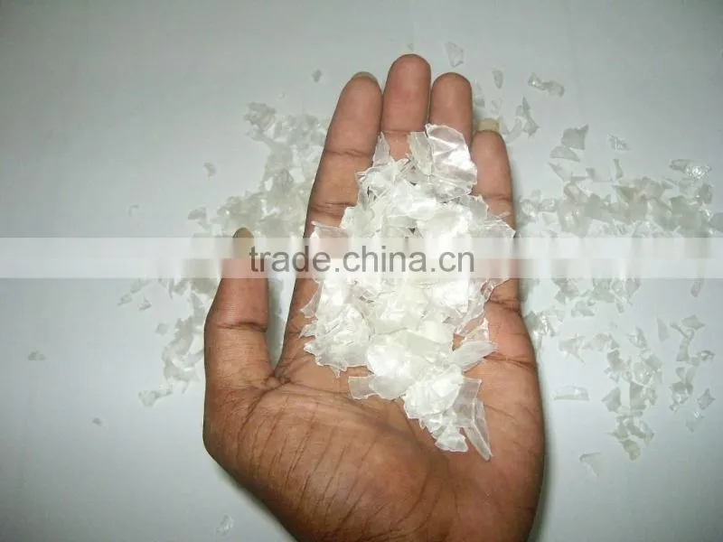 Recycled fiber grade PET chips washed