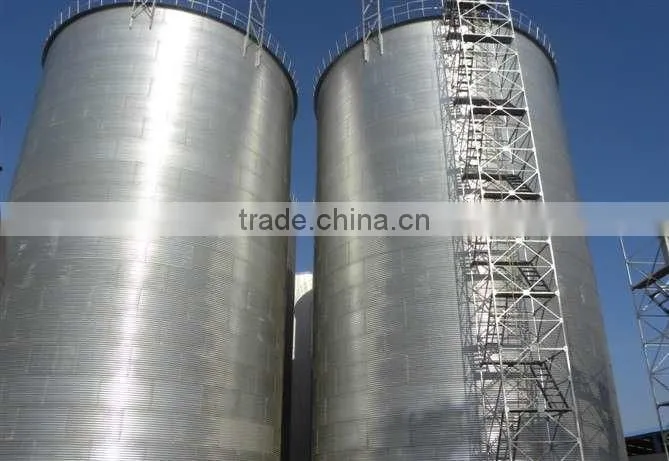 PLC control flat bottom steel silo assembly wheat storage silo