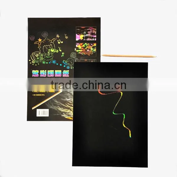 wholesale high quality scratch paper sheet /scratch book/paper factory