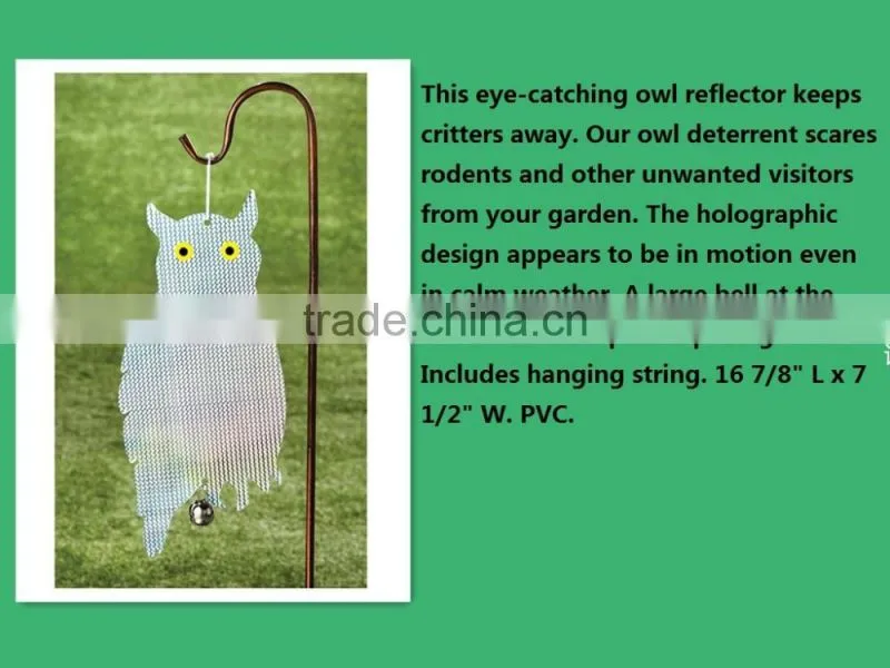 PK 2 Outdoor decor reflecting guard owl,Scare Owl,Bird repellent,Owl Deterrent