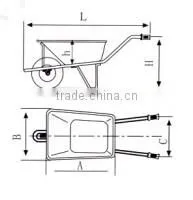 Factory directly sell 100L plastic tray wheelbarrow