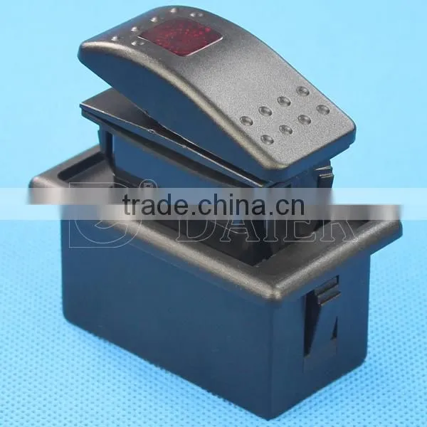 1-Liht 3 Pins ON-OFF Waterproof Electrical Switch With 2 Lens