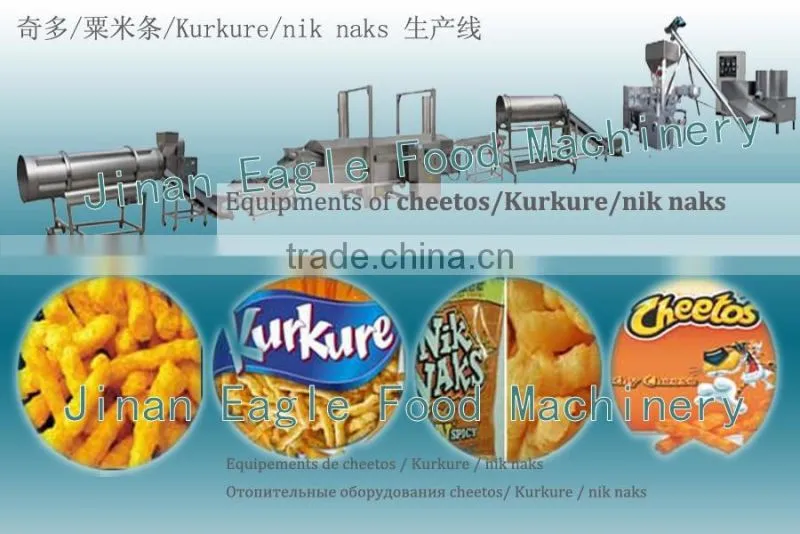 Jinan Eagle nik naks corn cheetos chips kurkure making machine plant
