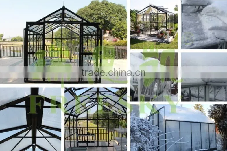 clear used commercial glass greenhouse for sale