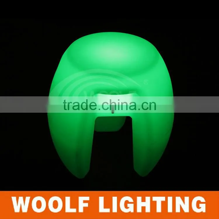 Attactive Oval Glowing Brightsome Rechargeable LED Lighted Bar Stool Bar Chair
