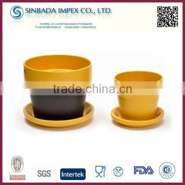 Factory price new design ceramic products, orange decrative ceramic plant pot/flower pots