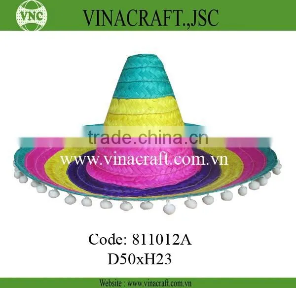 Mexican sombrero straw hat bamboo hat