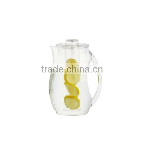 Plastic fruit infusion pitcher