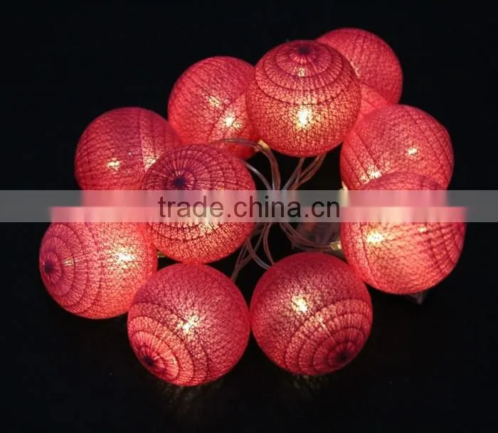 Multi-color christmas decorative cotton ball LED string lights