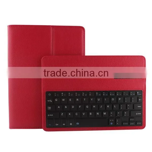 Bluetooth keyboard flip PU leather back cover for iPad 6