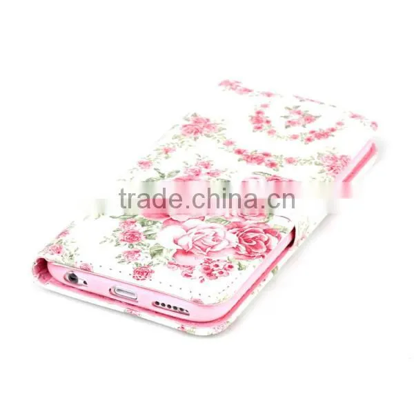 PU leather embossing craft cell phone case, wholesale leather flip case for iPhone6 6S