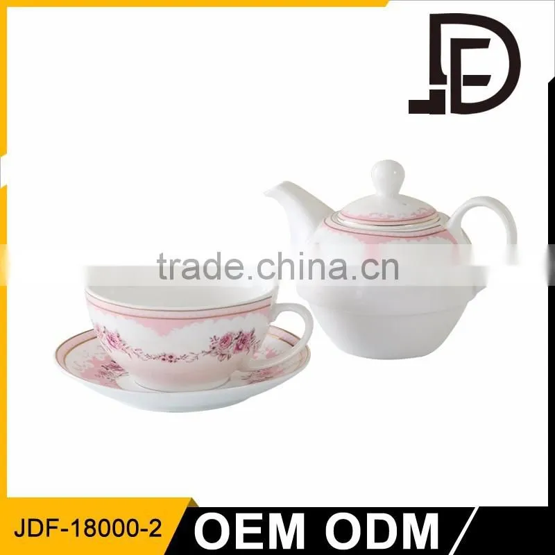 Porcelain top grade flower porcelain teapot one, teapot and cup in one, personalized teapot