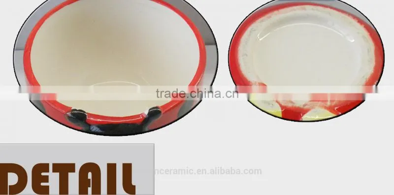 easy taking ceramic ladybug cereal bowl
