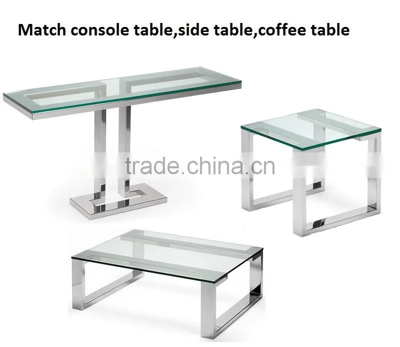 Modern style square shape Console table with metal frames