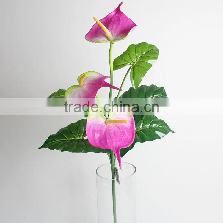 Vivid fake artificial Anthurium decorative Anthurium flower for landscaping decoration