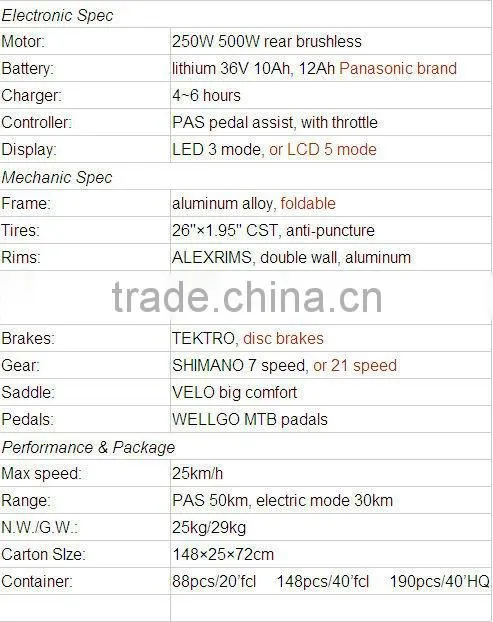 2014 latest high quality hummer bike folding electirc bike