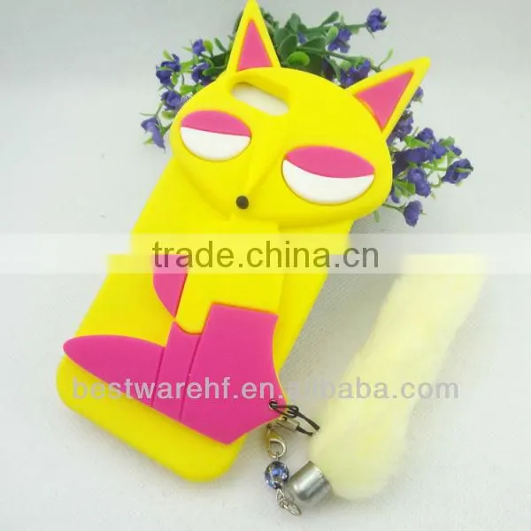 Funny carton shape colorful silicone mobile cellphone case for apple iphone