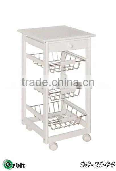 Wooden kitchen cart