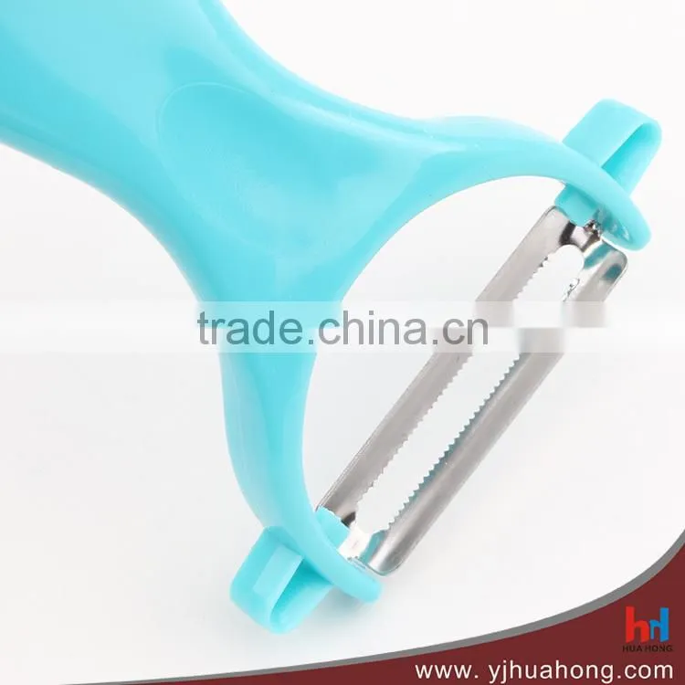 Y-shape plastic handle stainless steel fruits and vegetables peeler