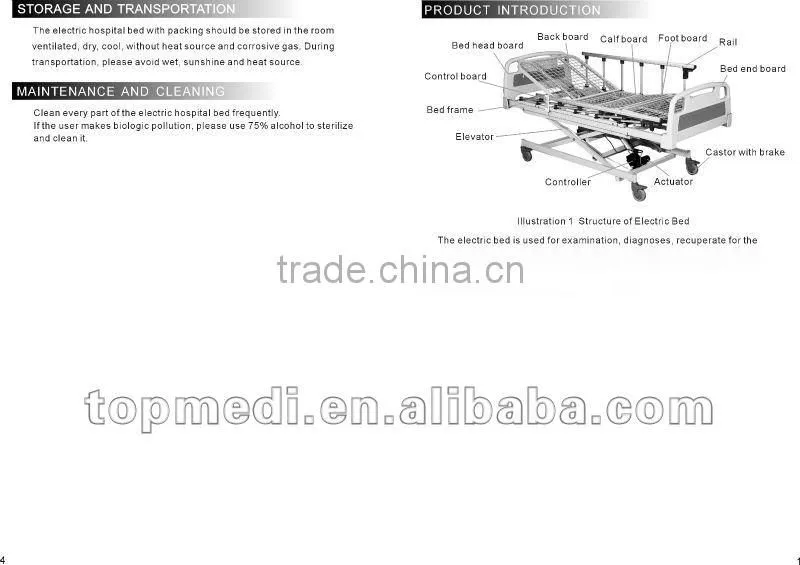 Hospital Beds ELECTRIC THREE FUNCTIONS HOSPITAL BED