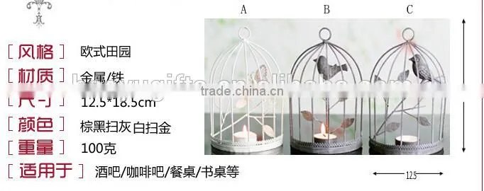 European iron candlestick candle holder creative butterfly cage