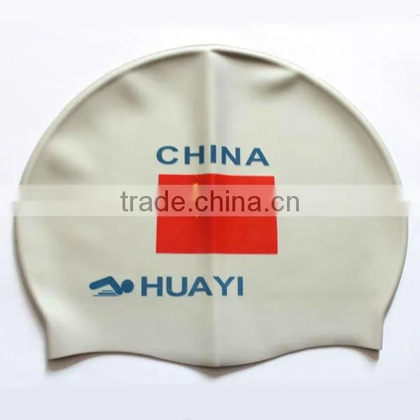 Professional colorful silicone national flag swim caps