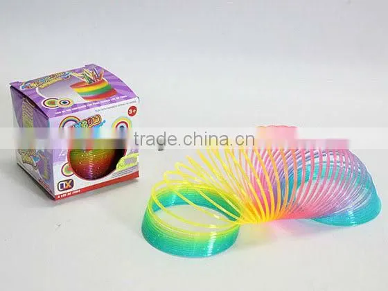 spring toy bouncing with light