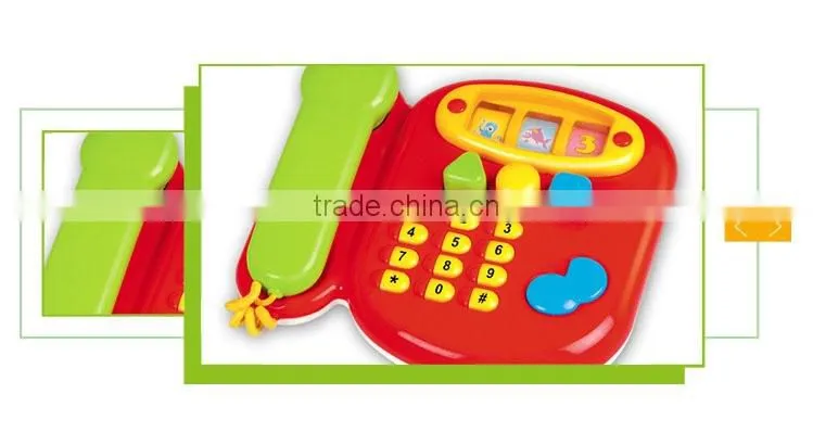 Newest product cartoon musical mobile phone toy for baby