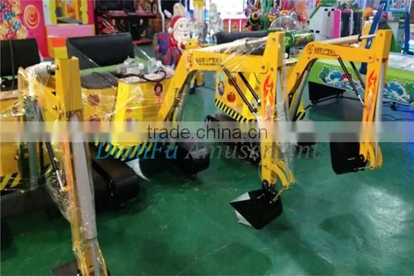 Amusement park rides items kids electric digger/hot sale kids rides excavator/children