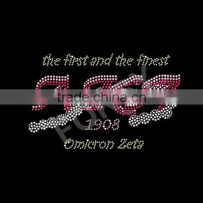 AKA hot fix rhinestone iron on transfers design
