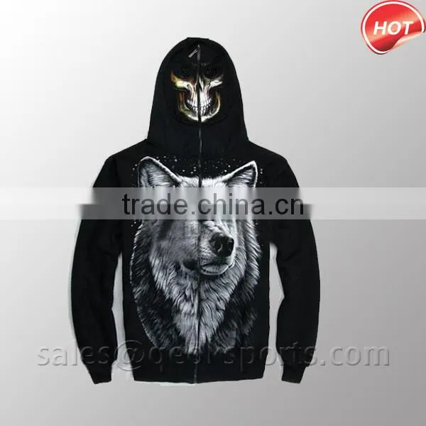 2014 Low MOQ custom fashion grey crewneck sweatshirt with pockets