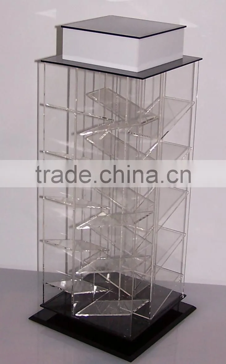 An counter top rotating acrylic lipstick holder arcylic nail kit