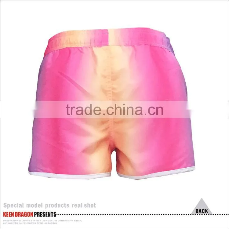 Neon color short pants scalloped style popular women swim shorts