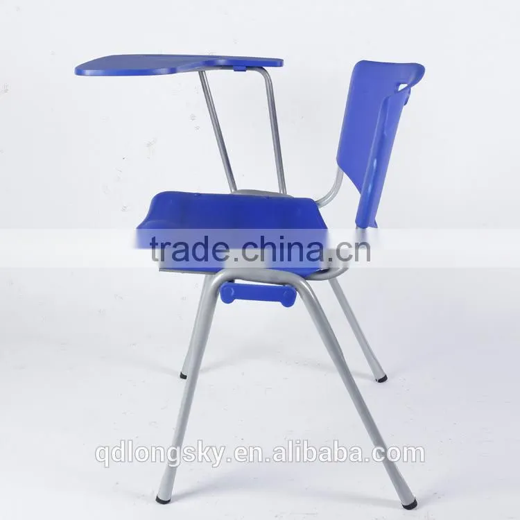 LS-4024A cheap Platic conference chairs with writing tablet,classroom chairs with writing pad