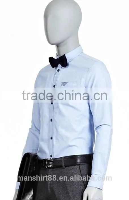contrast color non-iron washed oxford tuxedo shirt