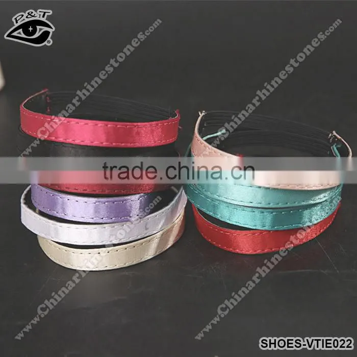 10 colors satin shoe lace elastic shoe straps for high heels