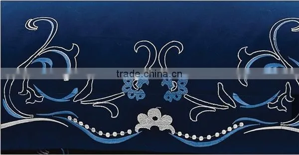 Blue and white Chinese embroidered bed linen bedding set