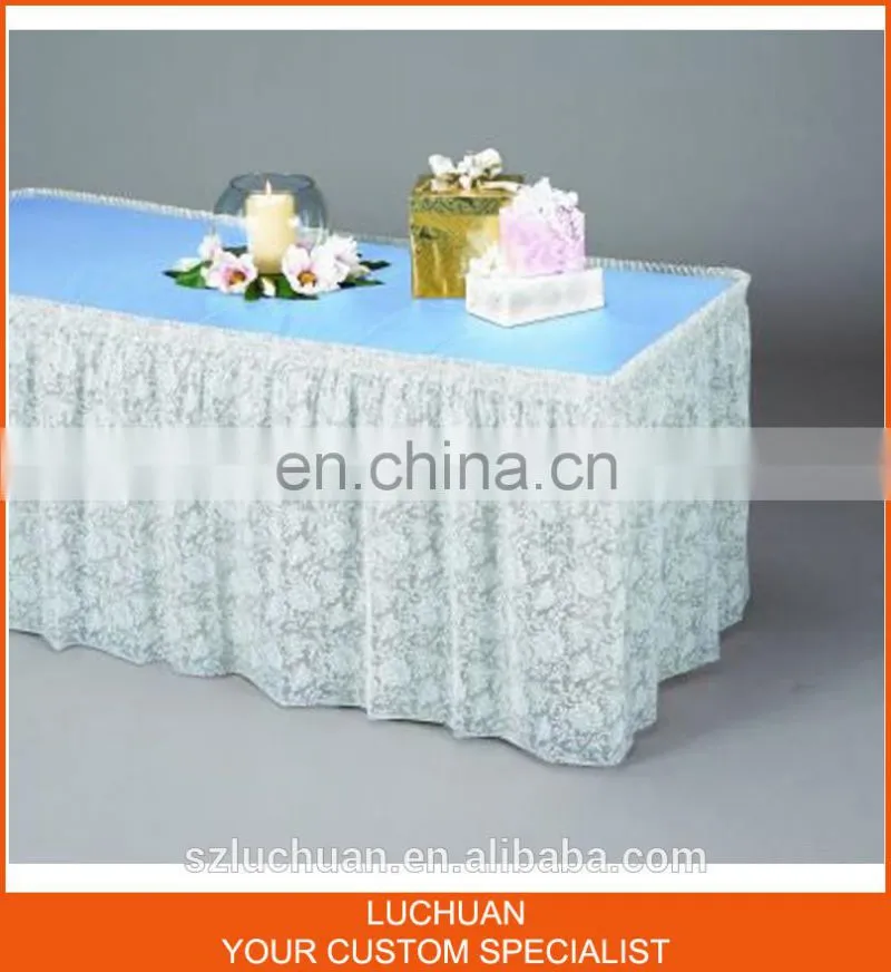 Fashion High Grade Transparent Lace Wedding Table Skirts Decoration