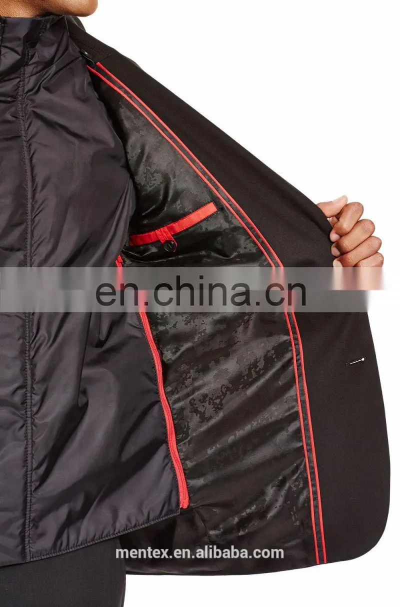 Slim Fit, Stretch Cotton Jacket with Detachable Inlay