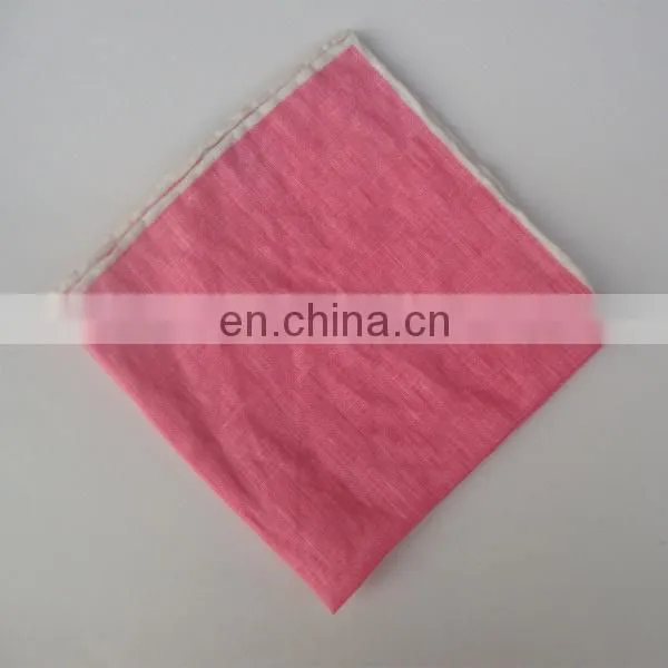White Color Linen Pocket Square