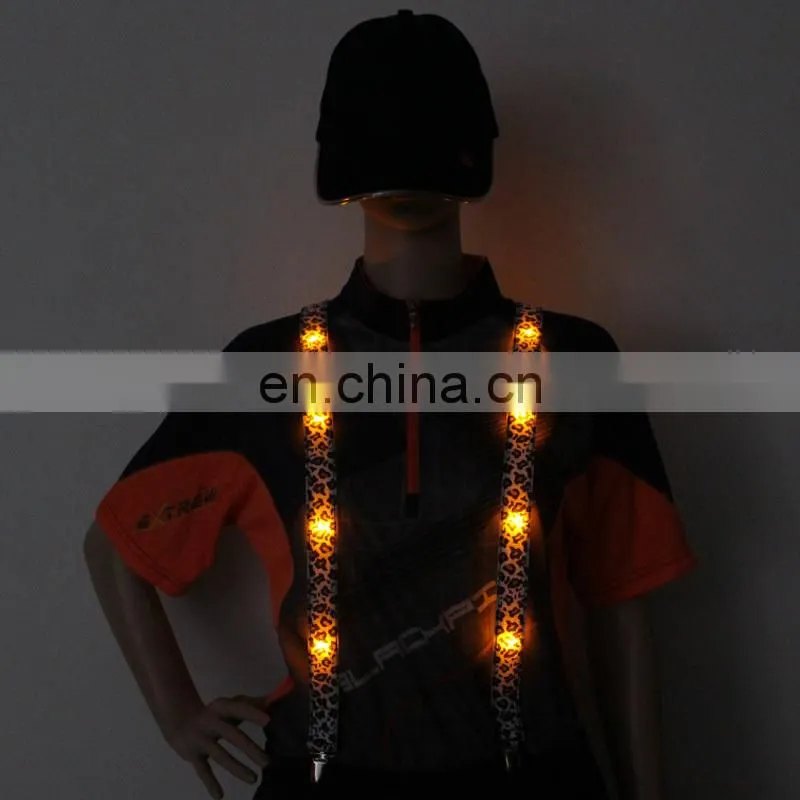 Hot sale Wholesale fashion mens led suspenders led suspenders Cool LED Suspender